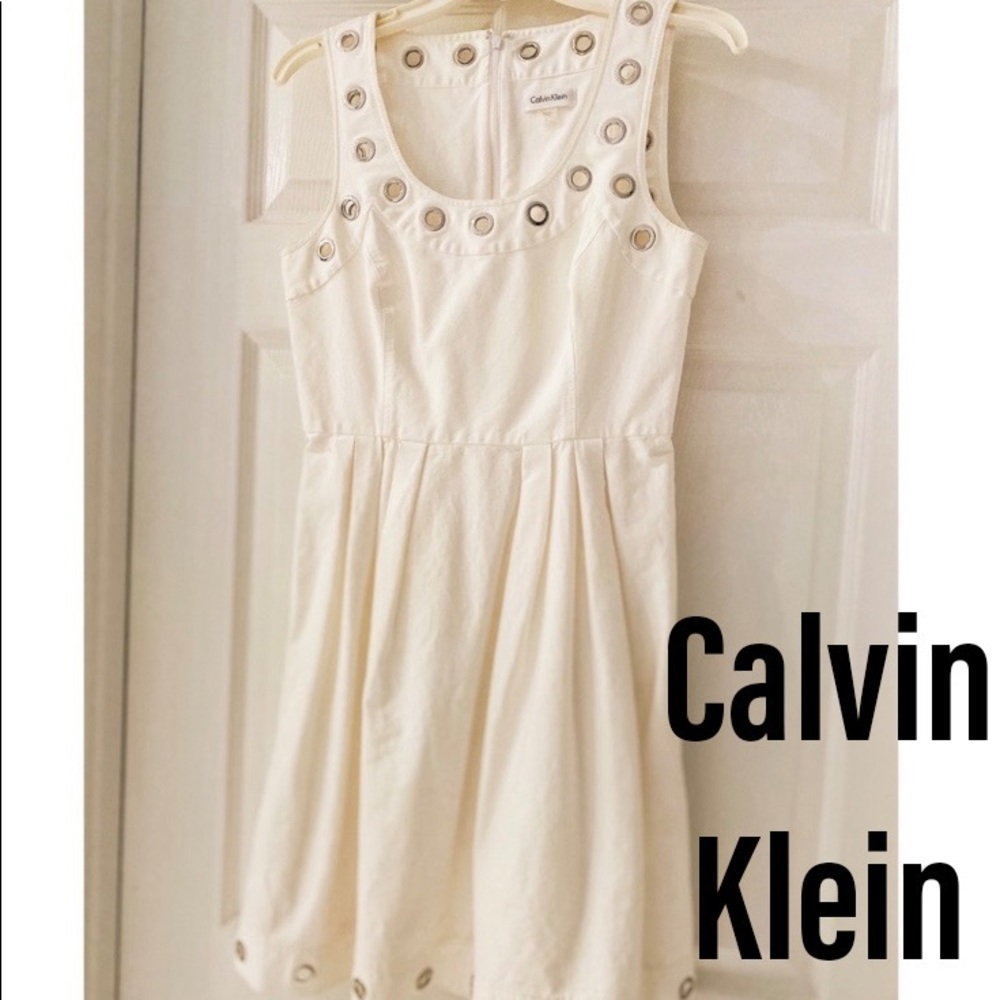 Calvin Klein Summer Dress with metal rings.
